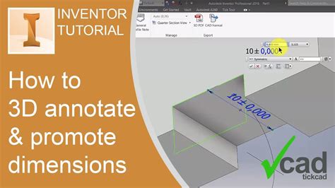 How To 3D Annotate Promote Dimensions Autodesk Inventor YouTube