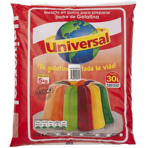 Gelatina Universal Sabor Fresa Bolsa 5kg Plazavea Supermercado