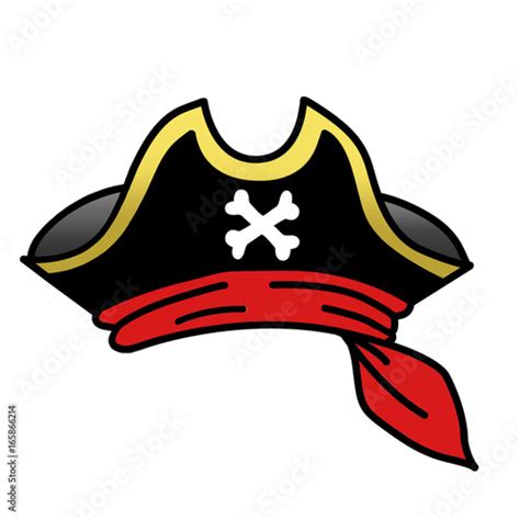 Digitally Illustrated Pirate Hat Clipart Stock Illustration | Adobe Stock