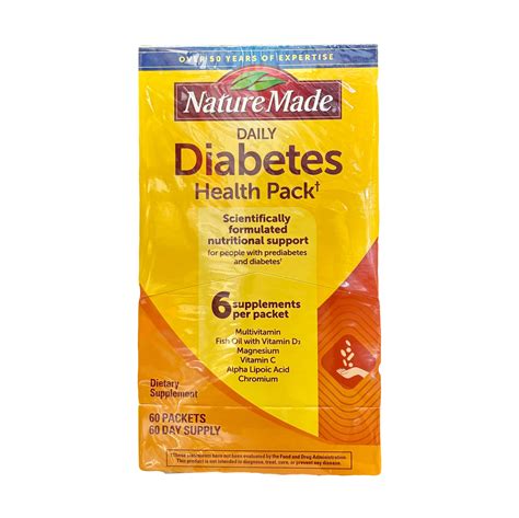 Thực Phẩm Tiểu Đường Nature Made Daily Diabetes Health Pack 60 Viên