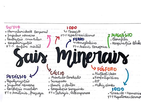 Resumo Sobre Sais Minerais Biologia Estuda ENEM