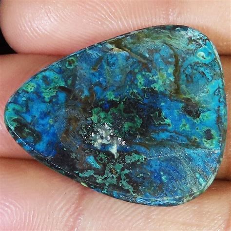 X X Mm Size Azurite Cts Natural Azurite Cabochon Loose