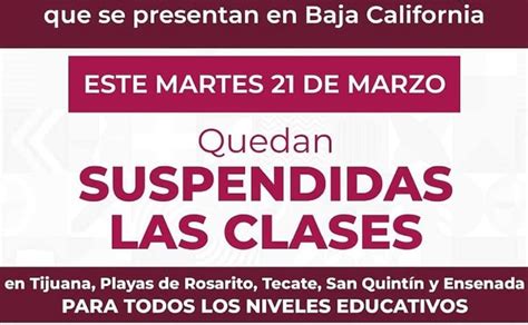 Suspenden Clases En 5 Municipios De Baja California Por Clima