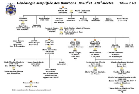 Maison capétienne de Bourbon Wikipédia Genealogie Bourbon Xviiie