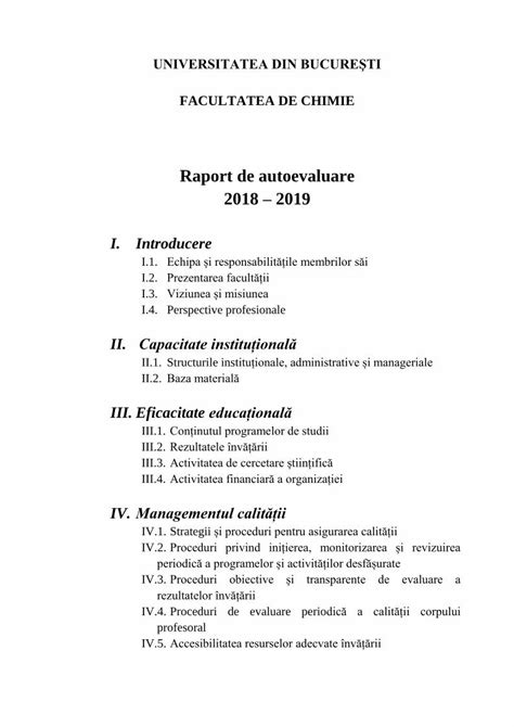 Pdf Raport De Autoevaluare Unibuc Pozi Ionarea