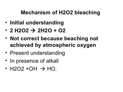 Bleaching Cotton With Hydrogen Peroxide