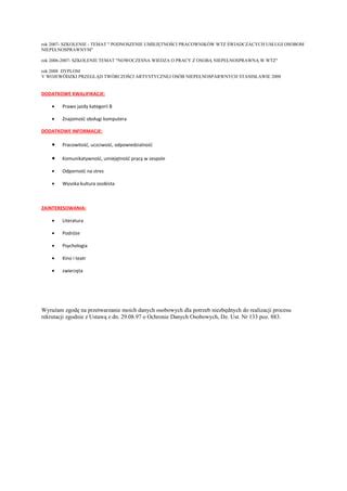 Curriculum vitae swój PDF Free Download