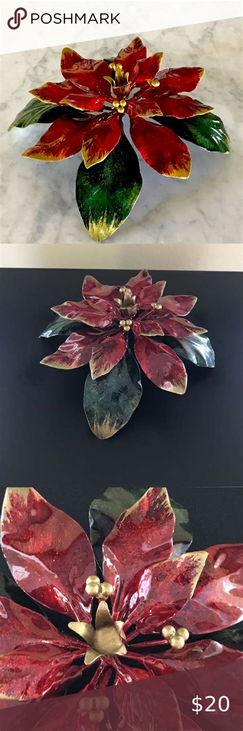 Poinsettia Candle Holder Neiman Marcus Poinsettia Candle Holders