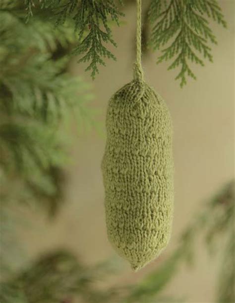 Christmas Pickle Ornament Pattern - Knitting Patterns and Crochet ...