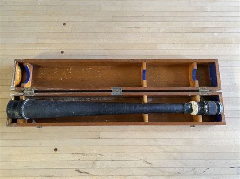 1942 U S Navy Spyglass Quartermaster Mark Ii 16 Power With Wooden Case Ebay