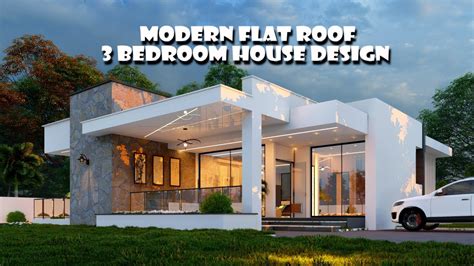 Small And Modern Flat Roof House Design Idea Simple 3 Bedroom House Design Youtube