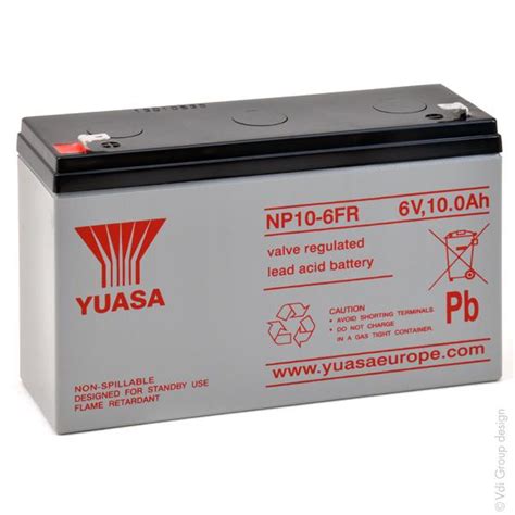 BATTERIE PLOMB AGM YUASA NP10 6FR 6V 10AH F4 8 Devis Sous 1h