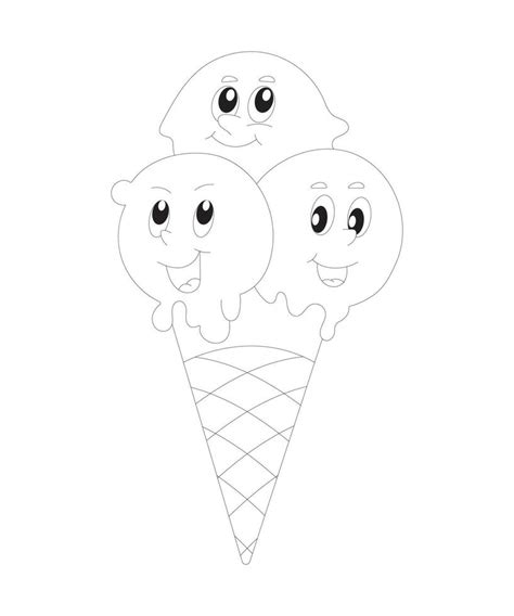 Dibujos De Helados Para Ni Os Para Colorear Vector En Vecteezy