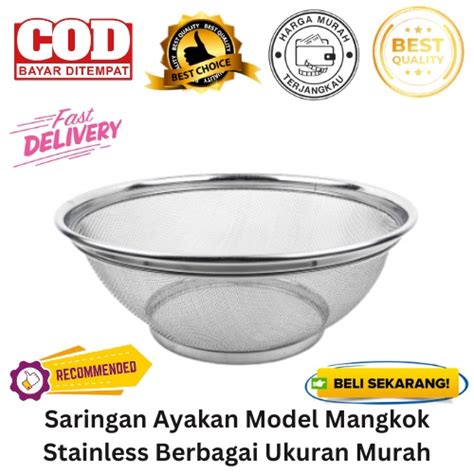 Jual Bisa Cod Promo Saringan Ayakan Model Mangkok Stainless Berbagai