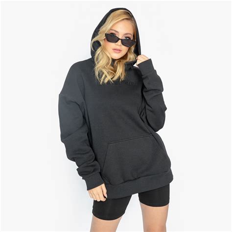 Black Oversized Core Hoodie Jersey Girl Official