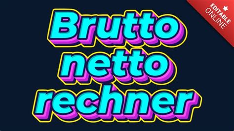 Brutto Netto Rechner Vintage Blauw Roze D Tekst Effect Generator