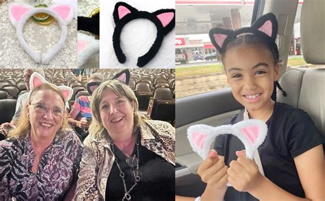 ajdvart cat ears headband pack plush fuzzy headbands  cosplay