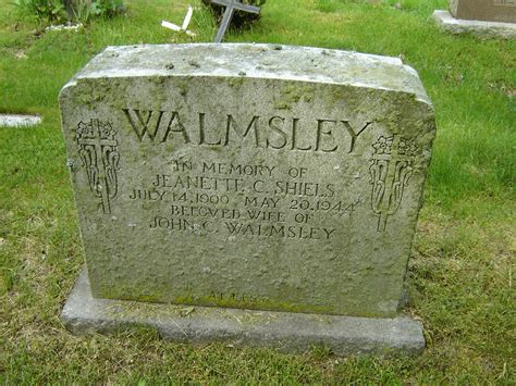 Jeanette C Shiels Walmsley 1900 1944 Find A Grave Memorial