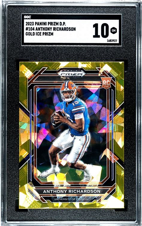 2023 Panini Prizm Draft Picks Gold Ice Prizm 104 Anthony Richardson