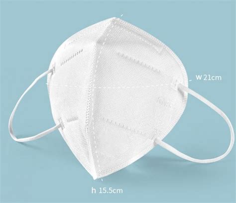 Gb2626 Protective White 3d Folding 5 Ply Kn95 Face Mask