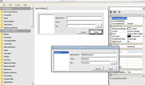 Winforms Designer Mono