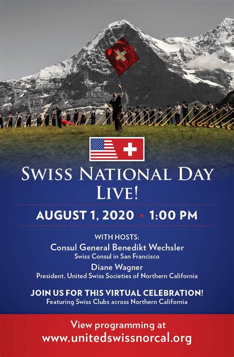 Swiss National Day Celebration Coming to you LIVE on YOUTUBE!!!!!! - United Swiss Societies of ...