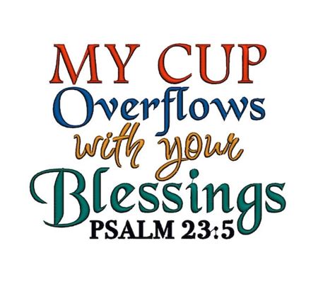 My Cup Overflows With Your Blessings Psalm Vs Instant Etsy