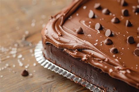 Indulgent Chocolate Cake Topped With Smooth Creamy Ganache Frosting