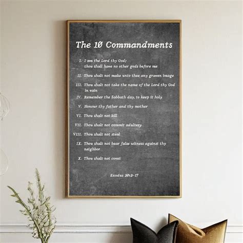 Commandments Wall Art Etsy