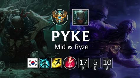 Pyke Mid Vs Ryze Kr Challenger Patch Youtube