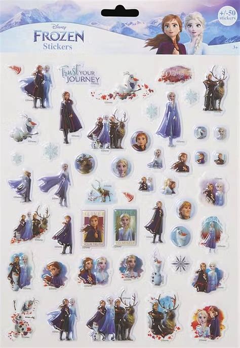 Frozen Stickervel Disney 3D Stickers Knutselen Blauw 3 Jaar