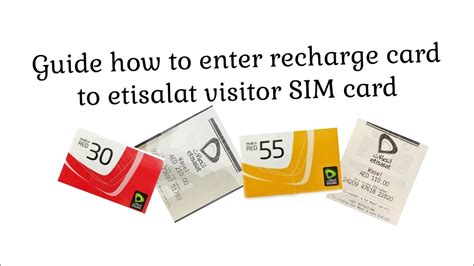 Etisalat Sim Card Guide How To Enter Recharge Card Or Top Up Youtube