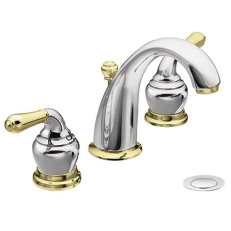 Moen Monticello Chromepolished Brass 2 Handle Widespread Watersense Bathroom Sink Faucet At