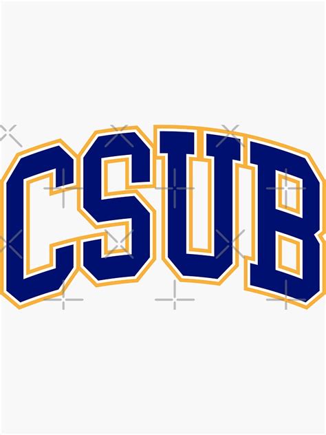 Csub College Font Curved Sticker For Sale By Scollegestuff Redbubble