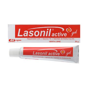 Lasonil Active Heparinoide + Aescina + Salicilato de Dietilamina 0.3%/1%/5% Tubo x 30 gr