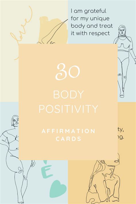 Body Positivity Affirmation Cards Positive Affirmations For Body Image