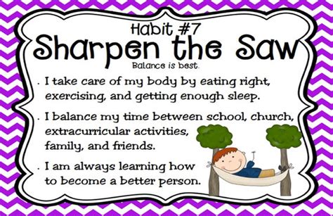 Leader In Me Habit Sharpen The Saw The Main Street Academy