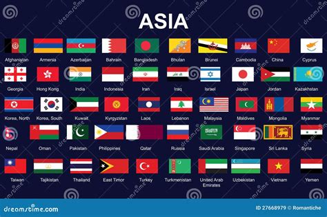 Flags Of Asia Royalty Free Stock Images - Image: 27668979