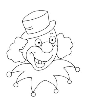 Coloriage Coloriages Cirque Clown 13 10 Doigts