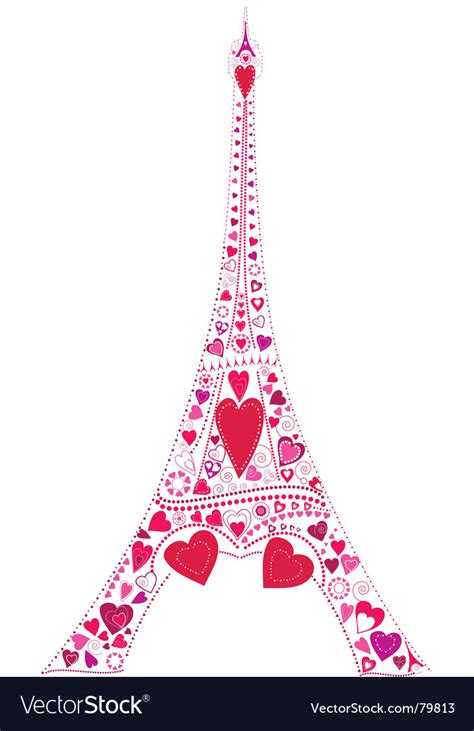 Eiffel tower love Royalty Free Vector Image - VectorStock