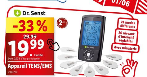 Promo Dr Senst Appareil TENS EMS Chez Lidl