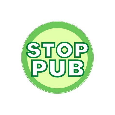 Autocollant Stop Pub Classique Vert Custom It