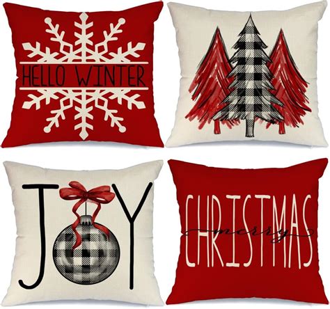 Amazon Aeney Christmas Decorations Pillow Covers X Set Of