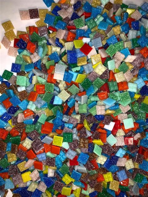 1000 Vitreous Glass Tile For Mosaic Mixed Colors Craft Etsy