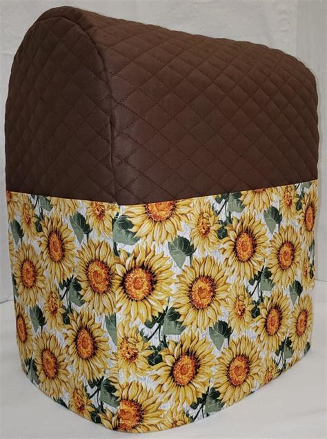 Quilted Harvest Sunflowers Cover Compatible With Kitchenaid Stand Mixer By Pennys Needful