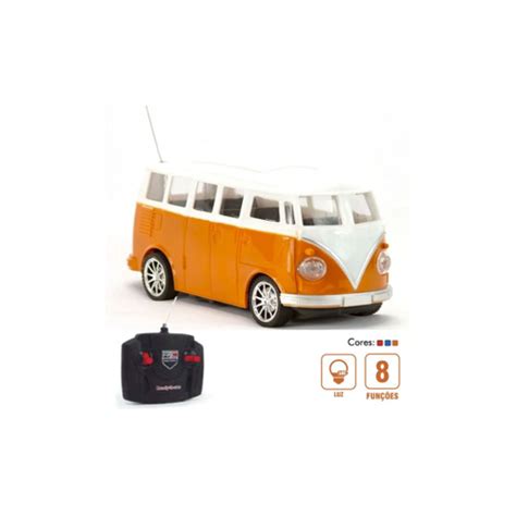 Carrinho de Controle Remoto Brinquedo Kombi Clássica Luz