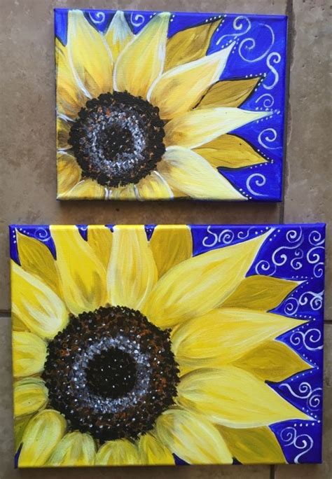 Simple Sunflower Painting Ideas SUNFLOWER