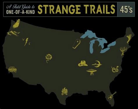 An Illustrated Map Of The United States With Different Types Of Strange