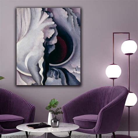 Georgia O'keeffe the Black Iris 1926 Canvas Print Wall - Etsy