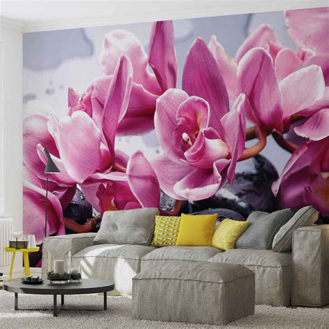 Motyw Zen Orchidee I Kamienie Fototapeta Tapeta Kup Na Posters Pl